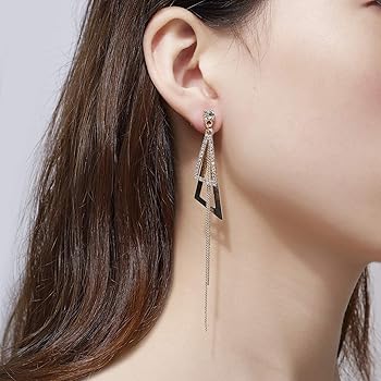 K18　三角 ピアス　ロングピアス　星ピアス PRISM PIERCED EARRINGS(2ZP1474)K18 ピアス｜スタージュエリー